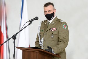 Gen. bryg. SG Robert Bagan przemawia przy mównicy. Gen. bryg. SG Robert Bagan przemawia przy mównicy.