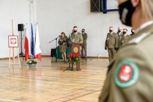 Gen. bryg. SG Robert Bagan przemawia przy mównicy. Gen. bryg. SG Robert Bagan przemawia przy mównicy.
