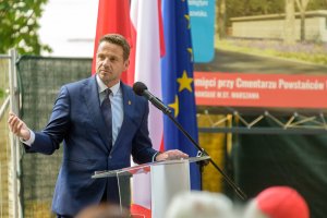 Przemawia Rafał Trzaskowski, prezydent m.st. Warszawy. Przemawia Rafał Trzaskowski, prezydent m.st. Warszawy.