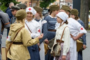 Grupa rekonstruktorów. Grupa rekonstruktorów.