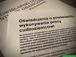 Informacja o oświadczeniu o powierzeniu wykonywania pracy cudzoziemcowi 
