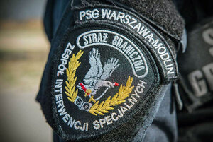 Naszywka Zespół Interwencji Specjalnych PSG Warszawa-Modlin. Naszywka Zespół Interwencji Specjalnych PSG Warszawa-Modlin.