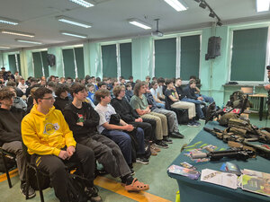 Spotkanie z funkcjonariuszami z Nadwiślańskiego Oddziału Straży Granicznej. Spotkanie z funkcjonariuszami z Nadwiślańskiego Oddziału Straży Granicznej.