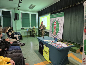 Spotkanie z funkcjonariuszami z Nadwiślańskiego Oddziału Straży Granicznej. Spotkanie z funkcjonariuszami z Nadwiślańskiego Oddziału Straży Granicznej.