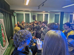 Spotkanie z funkcjonariuszami z Nadwiślańskiego Oddziału Straży Granicznej. Spotkanie z funkcjonariuszami z Nadwiślańskiego Oddziału Straży Granicznej.