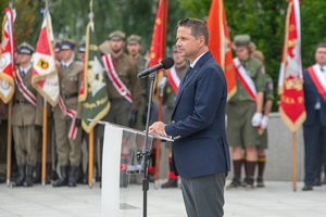 Uroczystość pod Pomnikiem Polskiego Państwa Podziemnego i AK. Uroczystość pod Pomnikiem Polskiego Państwa Podziemnego i AK.