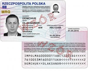 Wzór zezwolenia na przekraczanie granicy w ramach MRG